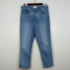 Denim Forum Jeans Womens 31 x 26.5 Arlo High Rise Straight Blue Retro Aritzia